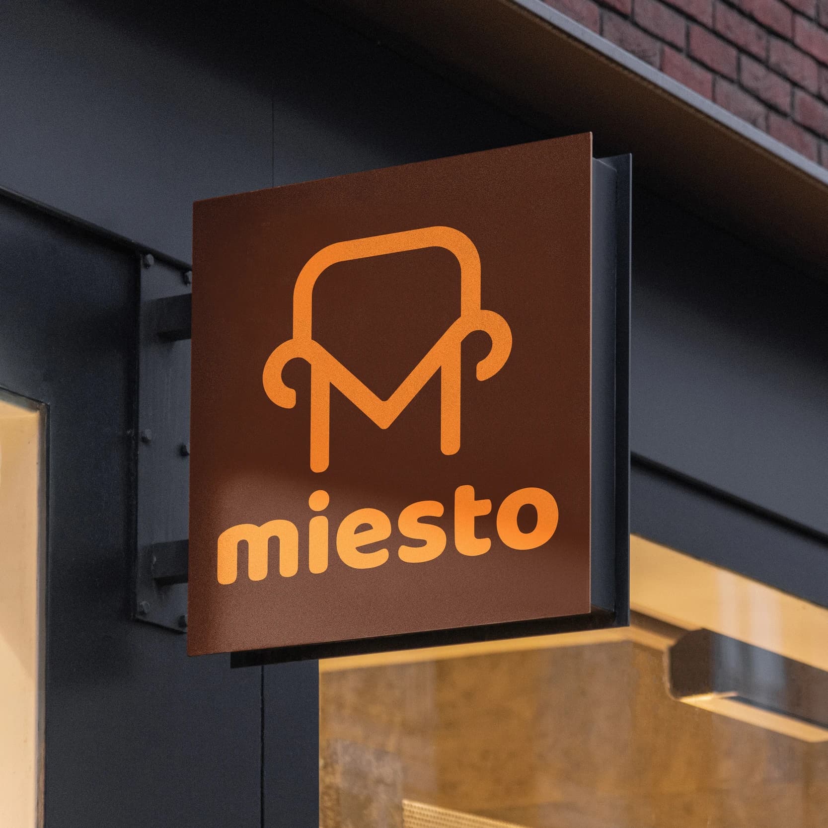 Miesto outdoor signage