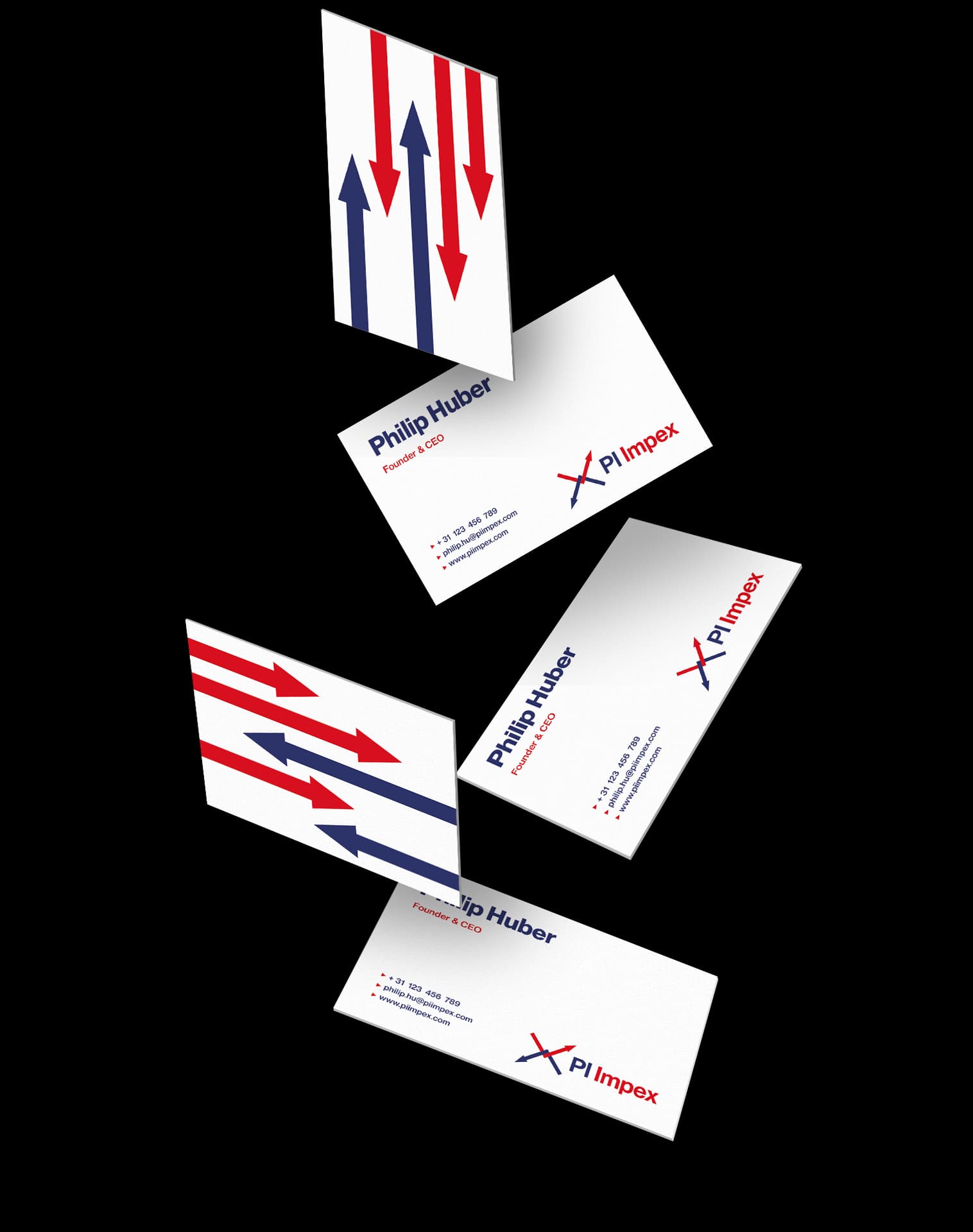PI Impex business cards