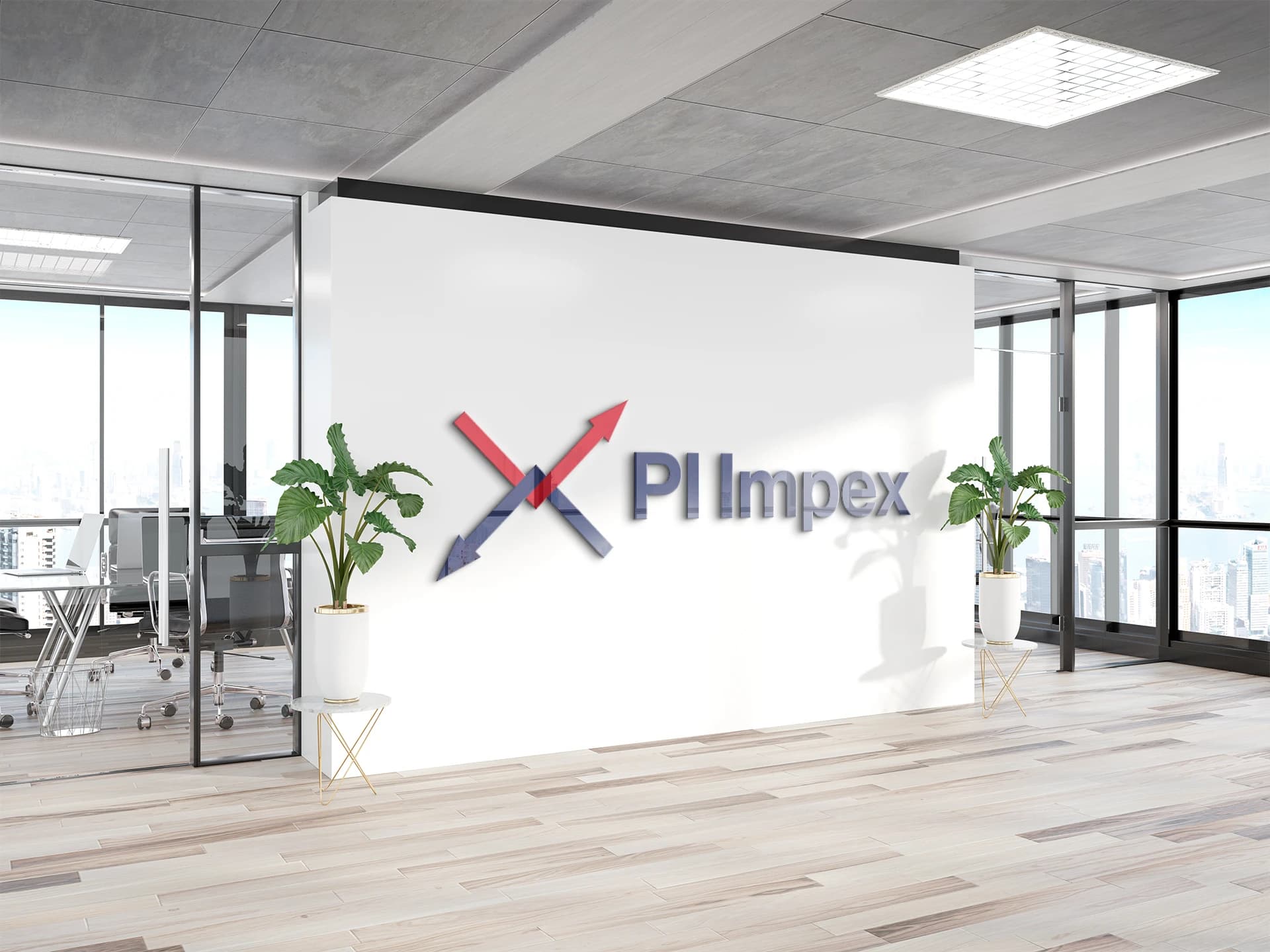 PI Impex office branding