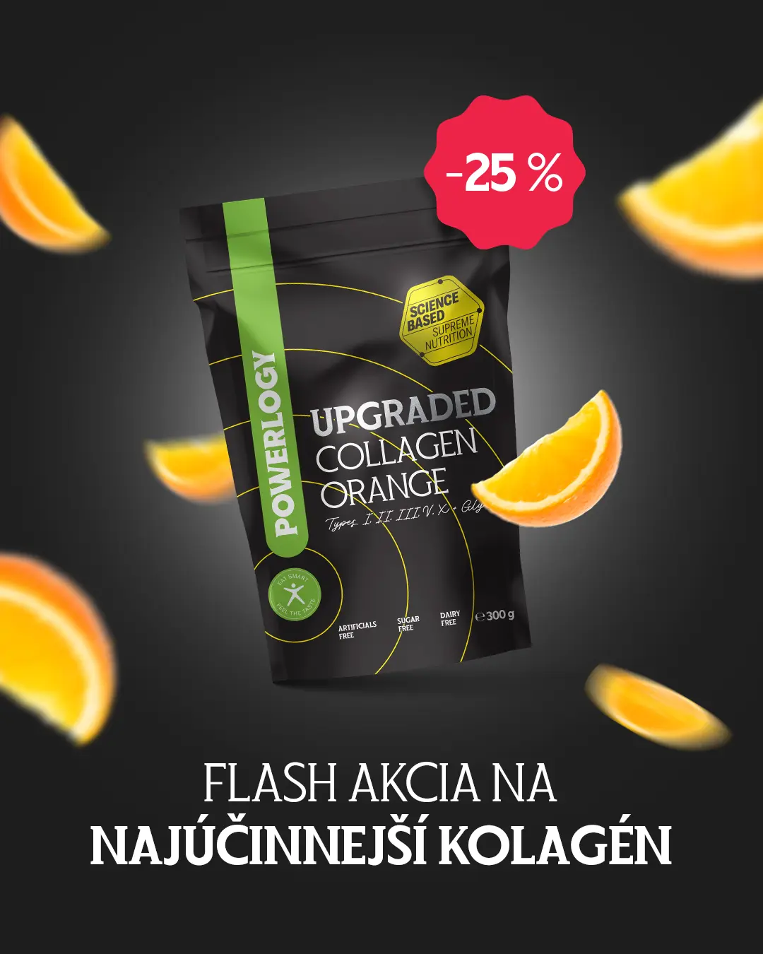 Powerlogy akcia orange banner