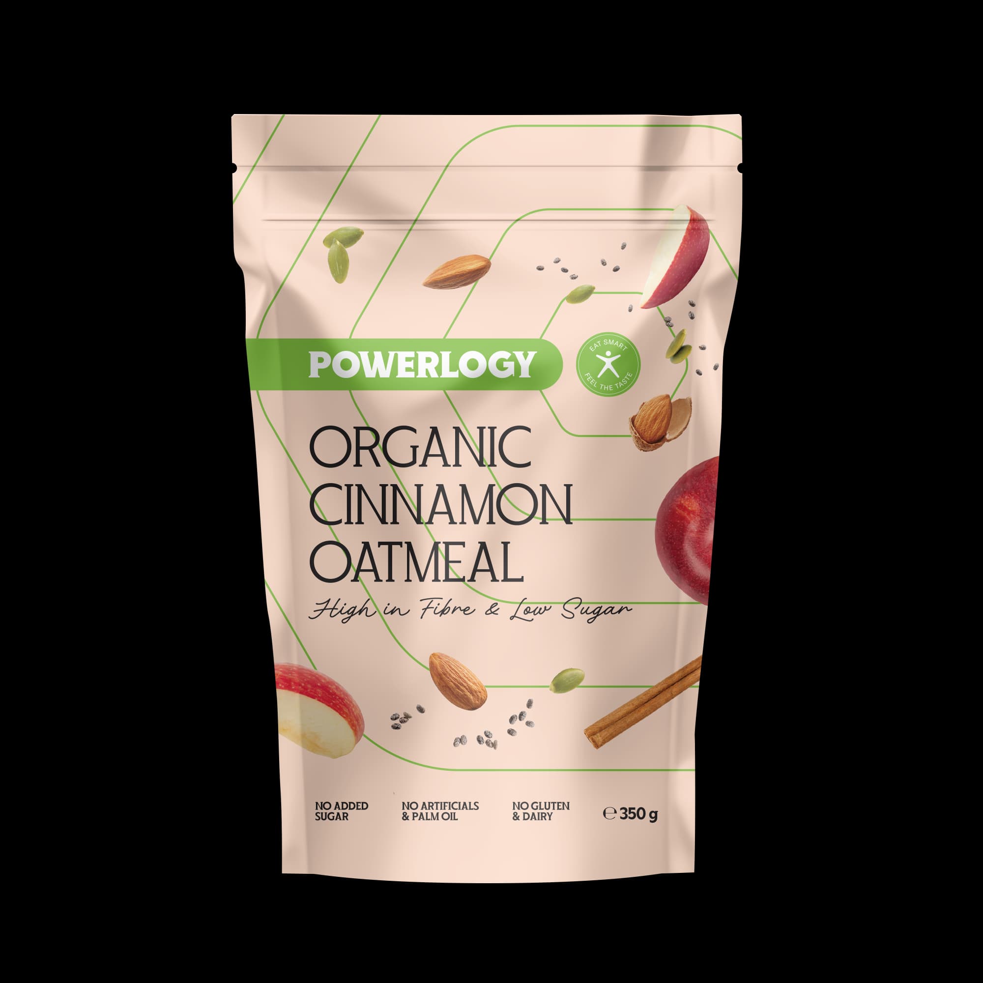 Powerlogy organic cinnamon oatmeal