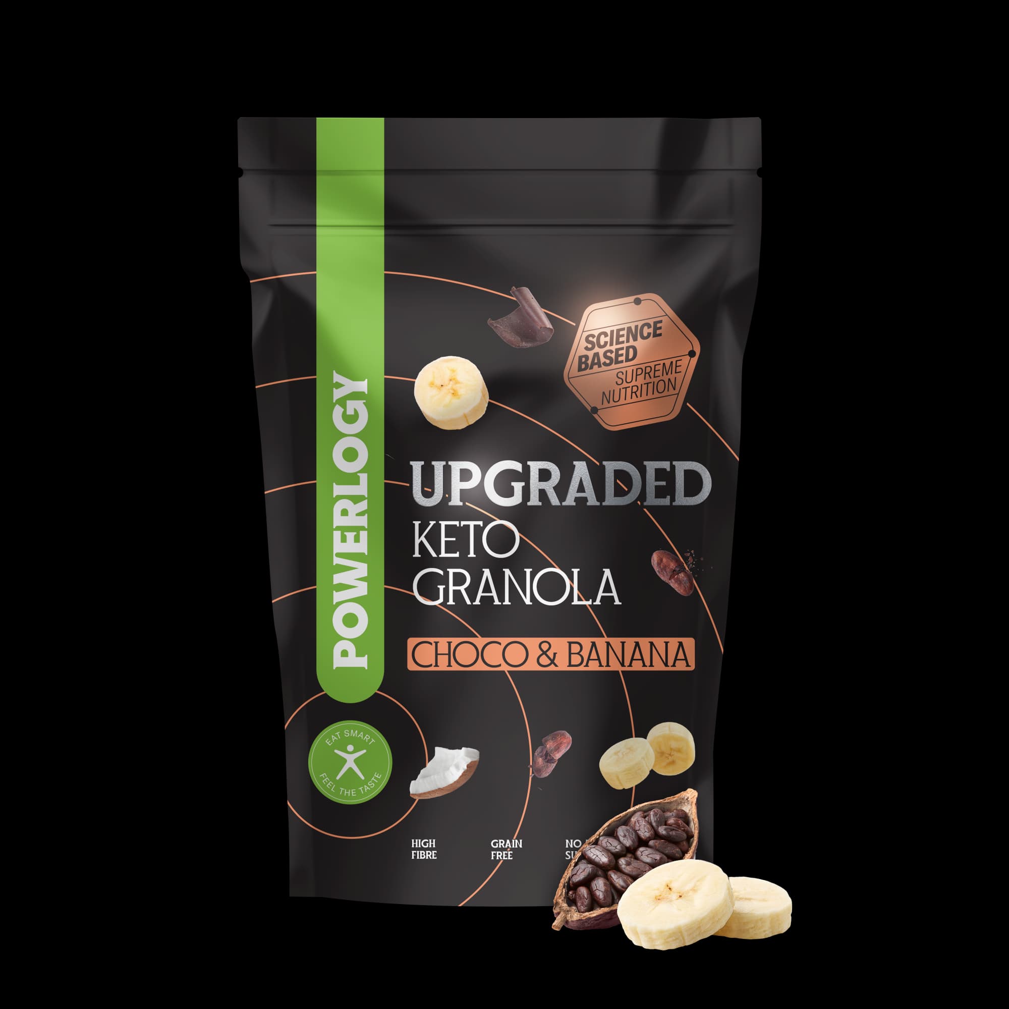 Powerlogy protein oatmeal choco banana ingredients