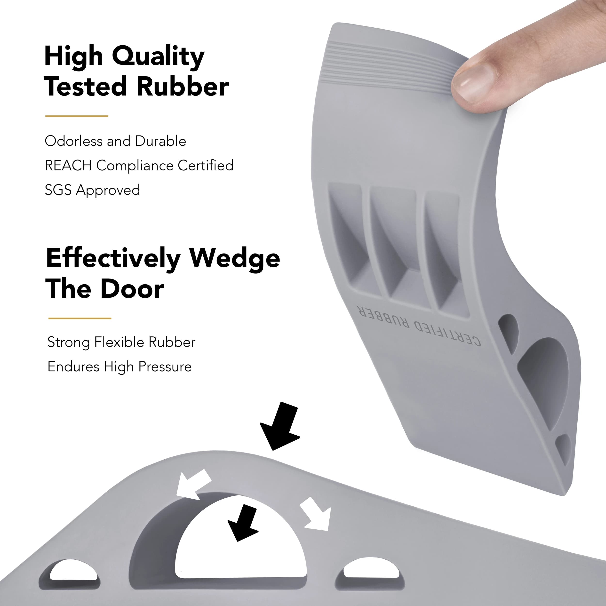Door stopper gray tested rubber