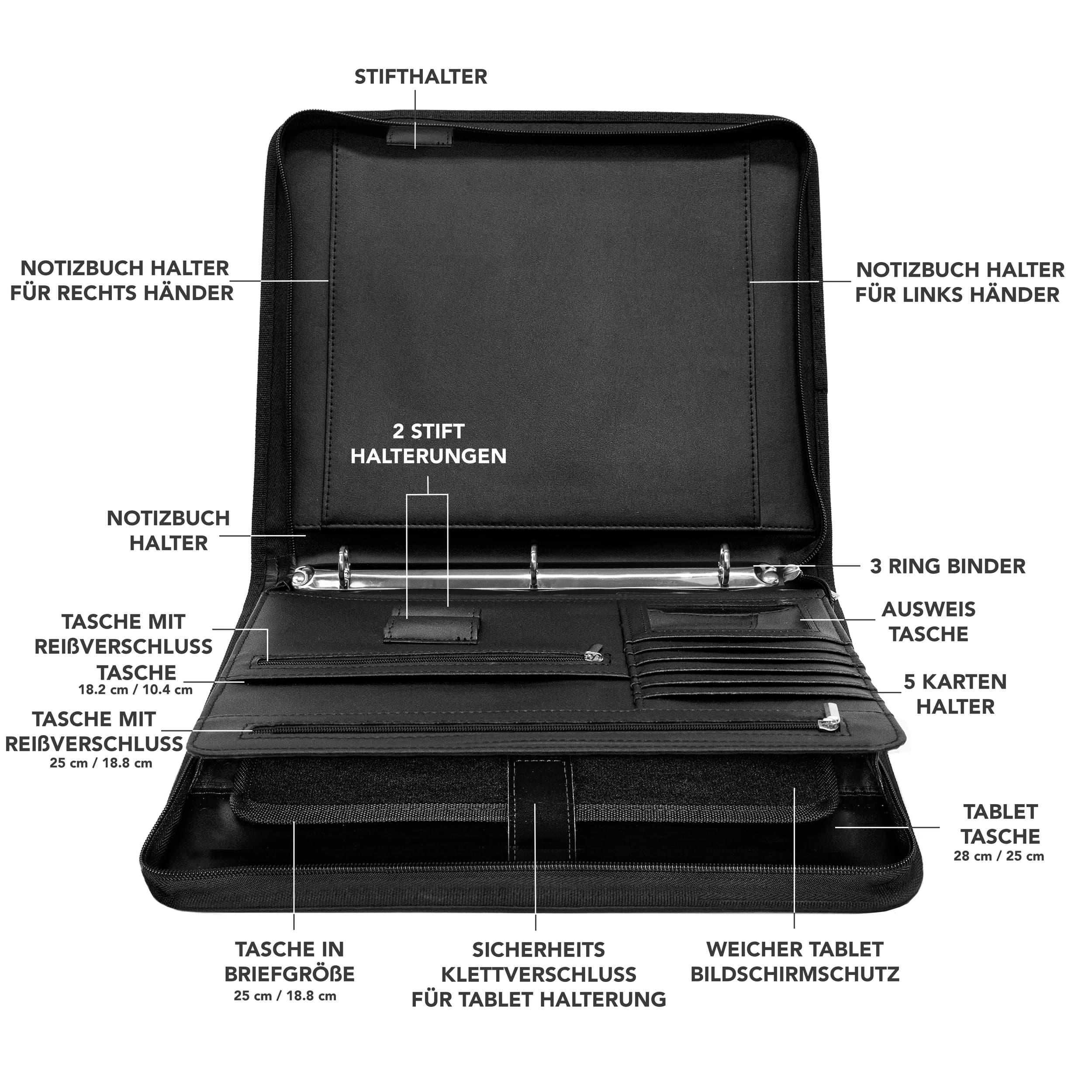 Briefcase black informational