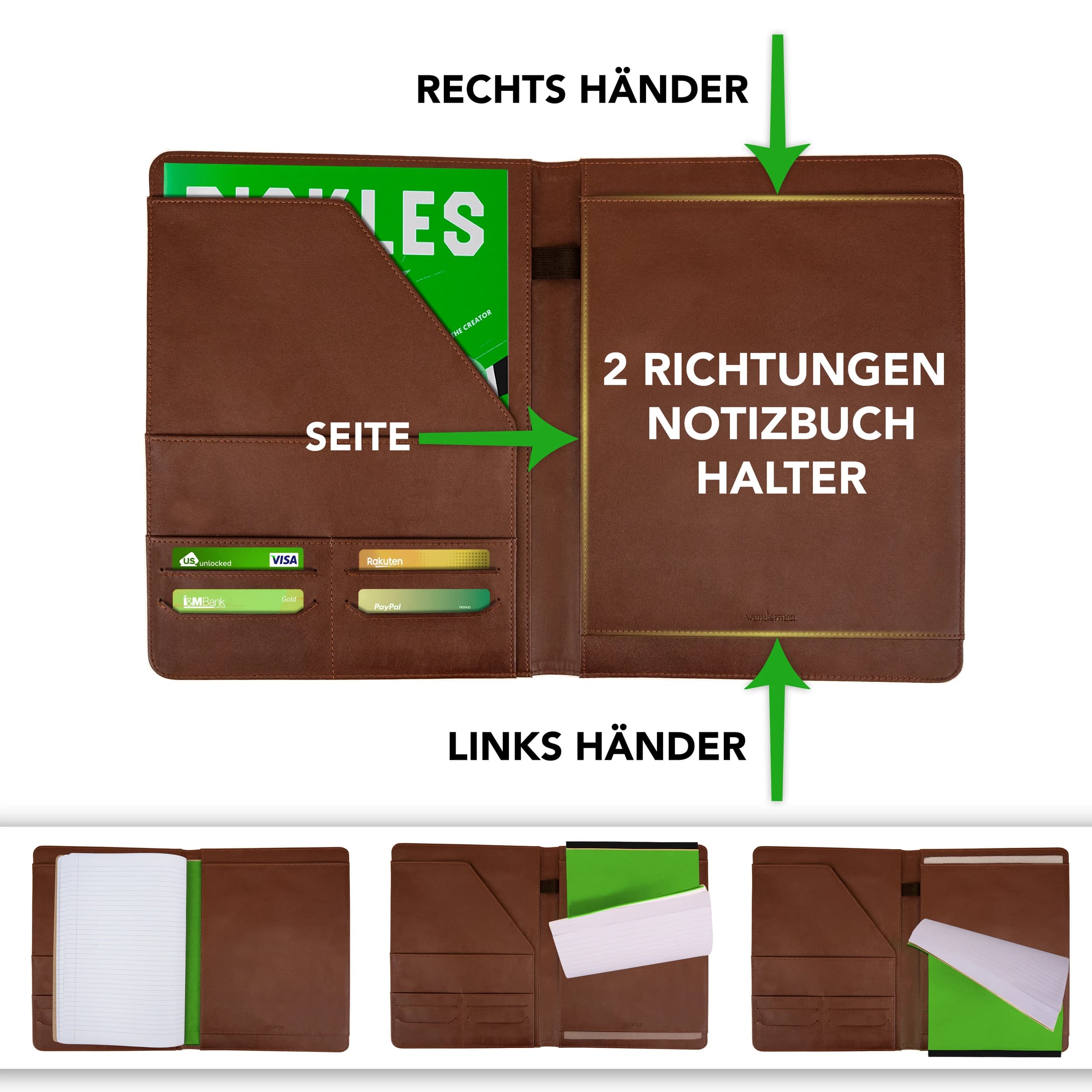 Executive brown notebook holder